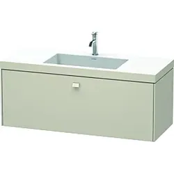 Duravit Brioso c-bonded Waschtisch mit Unterbau BR4603O9191, 120x48cm, Taupe, 1 Hahnloch