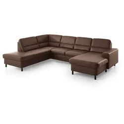 ComfortPlan Wohnlandschaft Livingston Leder Kastanie