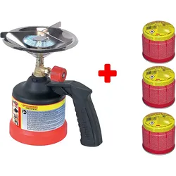 Rothenberger Industrial Scout Campingkocher inkl. 3x C200 Gaskartusche Set