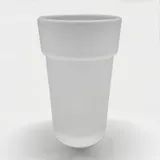 viverso Ersatzglas für Zahnputzbecher Glas satiniert