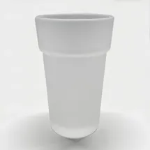 viverso Ersatzglas für Zahnputzbecher Glas satiniert