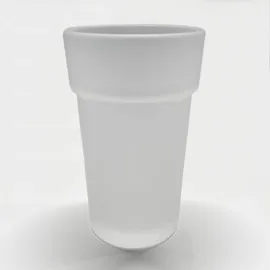 viverso Ersatzglas für Zahnputzbecher Glas satiniert