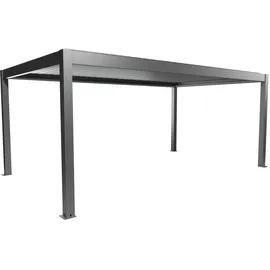 Biohort Pergola 6 m x 3,5 m Quarzgrau-Metallic