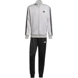 adidas Herren Sportanzug Sportswear Basic 3-Streifen French Terry Tracksuit medium grey heather/mgh solid grey M