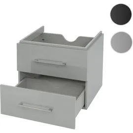 Mendler Premium Waschbeckenunterschrank HWC-D16, Waschtischunterschrank Waschtisch Badmöbel, hochglanz 60cm ~ grau