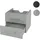 Mendler Premium Waschbeckenunterschrank HWC-D16, Waschtischunterschrank Waschtisch Badmöbel, hochglanz 60cm ~ grau