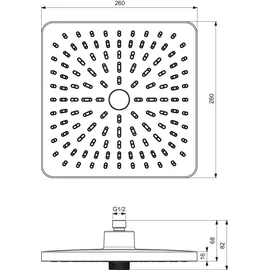 Ideal Standard Kopfbrause 2 Strahlarten (BE223AA)