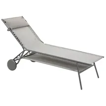 Lafuma Miami II Sonnenliege 200 x 80 x 22 cm Silber