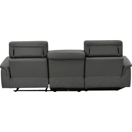 Home Affaire Ecksofa HOME AFFAIRE "Pareli, L-Form, 259cm,m. Recamiere, Echtleder, Kunstleder, Webstoff", schwarz, B:259cm H:98cm T:163cm, Sofas, Ecksofa, man. o. elektr. Relaxfunktion, USB/Kopfteilverstellg u. LED