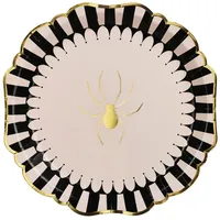Partydeco Pappteller 23 cm 6 St. Schwarz/Ivory/Gold
