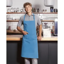 KARLOWSKY Latzschürze Basic mit Tasche und Schnalle - turquoise - onesize