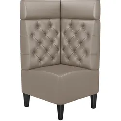 Gastro Eckbank | Creme | B:H 60 x 128 cm | Chesterfield | Leder | Bistro Eckbank