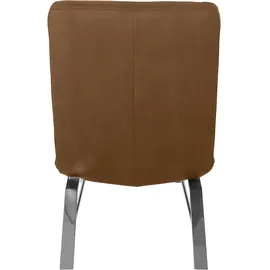 W.Schillig Relaxliege daily dreams Leder/Polyester 65 x 91 x 170 cm Braun mit Kissen