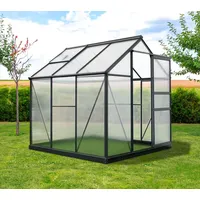 Westmann Aluminium Gewächshaus Flora 66 | Anthrazit | 192x192x202
