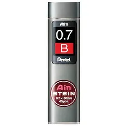 Pentel Ain Stein C277 Feinminen-Bleistiftminen schwarz B 0,7 mm, 40 St.