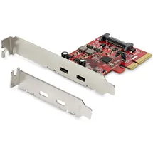 Startech StarTech.com PCIe USB 3.1-Karte 2 Port, 2X USB-C 3.1 Gen 2, 10 Gbit/s, PCIe Gen 3 x4, ASM3142-Chipsatz, PCI Express USB-C Karte)