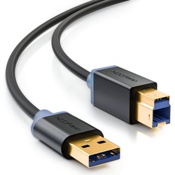 deleyCON deleyCON 0,5m USB 3.0 Scanner- Druckerkabel USB A-Stecker zu USB-Kabel