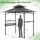 Costway Grillpavillon 2,5 x 1,53 m Dunkelgrau/Schwarz
