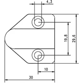 ASSA ABLOY effeff Kabelübergang Messing 30cm 10318 lang