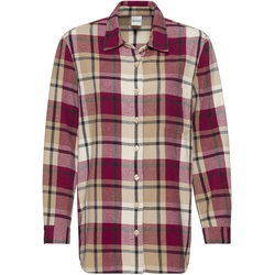 Baumwoll-Bluse, Karo bordeaux, 40/42