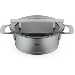 FISSLER Serie PHI COLLECTION Bratentopf 20 cm 2,3 Liter mit Glasdeckel