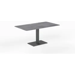 Tisch Glarus Mollis rechteckig - 160 x 90 cm Keramik travertin
