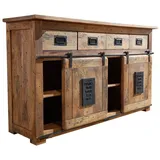Massivmoebel24 Sideboard 150 x 45 x 90 cm beige