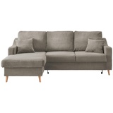 P & B Ecksofa Valentina Graubraun Cord