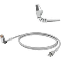 Weidmüller 1248280005 RJ45 Netzwerkkabel, Patchkabel CAT 6a S/FTP 0.50m Grau UL-zertifiziert 1St.