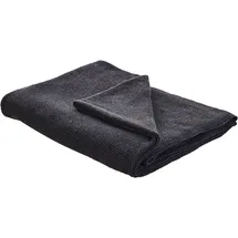 Beliani ASAKA Kuscheldecke 130 x 180 cm Dunkelgrau
