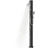 Beyamis 40-liter-garten-solardusche Mit Handbrause Und Fußdusche, Mischbatterie, Warmwasser, 218 Cm Hoch, Uv-beständig, Schwarz