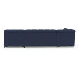 Home Affaire Wohnlandschaft HOME AFFAIRE "Balme, moderne Formensprache, zeitloses Design, U-Form", blau (dunkelblau), B:297cm H:75cm T:195cm, 100% Polyester, Sofas, Wohnlandschaft, Inkl. Zierkissen, wahlweise mit Bettfunktion