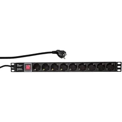 LogiLink 19" 9-fach mit Schalter, 2m