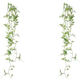 Creativ green Kunstranke CREATIV GREEN "Tradescantia-Hänger", grün (grün, weiß), B:15cm H:102cm T:9cm, Polyester, Kunstpflanzen