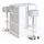 Vicco Bartisch 80 x 57 cm Weiß mit 2 Barhockern
