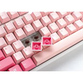 Ducky One 3 Gossamer Pink Gaming Tastatur - MX-Ergo-Clear US Englisch Pink, Weiß