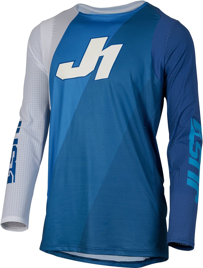 Just1 J-Flex Shape Motorcross Jersey, wit-blauw, XL