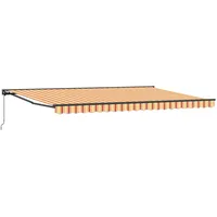 VidaXL Einziehbare Markise Manuell Gelb und Orange 500x300 cm