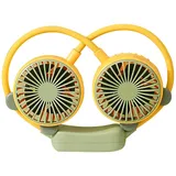 Dpofirs Tragbarer Nackenventilator, Kühlender Nackenventilator, Freihändiger Persönlicher Nackenventilator für Ihren Hals, Wiederaufladbarer Nackenventilator, Tragbarer (Grün)