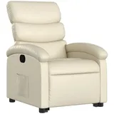 vidaXL Relaxsessel mit Aufstehhilfe Kunstleder 92 x 99,5 x 0 cm Creme