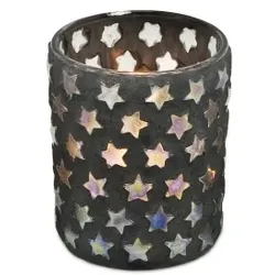 EDZARD SALE Teelichtglas Sterne (H 13 cm) Teelichthalter, Kerzenhalter, Glas für Teelicht, Windlicht