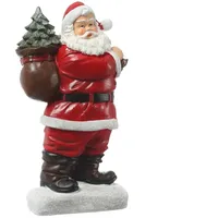 MARELIDA LED Dekofigur Weihnachtsmann 30 cm rot