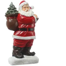 MARELIDA LED Dekofigur Weihnachtsmann 30 cm rot