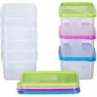 MiraHome Gefrierdosen 8x0,75L rechteckig bunt – Vorratsdosen mit Deckel luftdicht – Transparente Frischhaltedosen mit Deckel – Aufbewahrungsbox Küche für Mealprep & Organisation – Austrian Quality