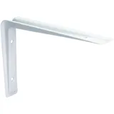 PRIOstahl Regalträger Stahlwinkel Regalwinkel Regalhalterung Regalkonsole Regalbodenträger - 1 x Träger 120 x 170 mm in Weiß für Regale Regalsystem Wand Winkel Wandregal Wandkonsole aus Stahl