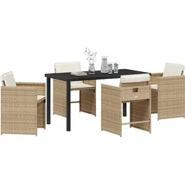 vidaXL Garten Essgruppe 5-tlg. Beige