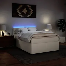 vidaXL Boxspringbett 140 x 200 cm Weiß