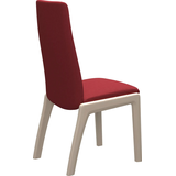 Polsterstuhl STRESSLESS "Laurel", rot (berry rot dinamica, eiche gekalkt), B:57cm H:105cm T:60cm, Microfaser DINAMICA (88% Polyester, 12% Polyurethan), Stühle, Polsterstuhl, High Back, Größe M, mit abgerundeten Beinen in Eiche gekalkt