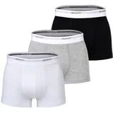 GANT Boxershorts 3er Pack Schwarz / Grau / Weiß XL