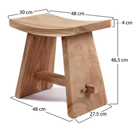 DESIGN DELIGHTS Design SITZHOCKER FINCA | Suarholz, Akazie, 50 cm, Wohnzimmer, Hocker, Sitzhocker